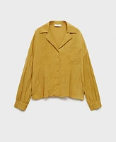 Mango Women's Pocket Textured Shirt