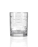 Rolf Glass School of Fish Double Old Fashioned Glass 13oz