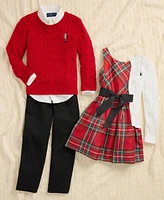 Polo Ralph Lauren Toddler and Little Girls Plaid Twill Dress