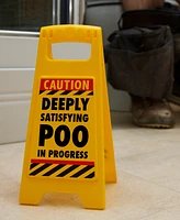 Boxer Gifts Satisfying Poo Gag Warning Sign