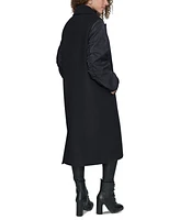 Karl Lagerfeld Paris Women's Double-Breasted Notch-Collar Coat