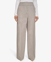 Calvin Klein Women's Herringbone Wide-Leg Pants