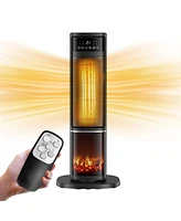 Sugift 1500W Oscillating Ceramic Tower Electric Space Heater with Remote Control