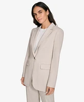 Calvin Klein Women's Textured One-Button Blazer