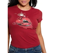 Guess Women's Cherry Bomb Graphic Short-Sleeve T-Shirt