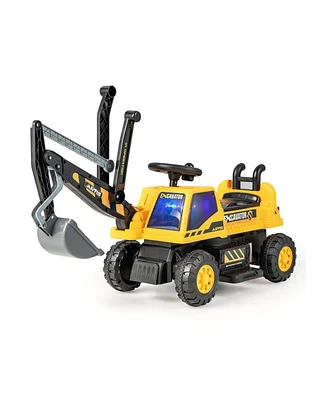 Hongge Kids Astm Certificated Powered Ride On Bulldozer with Front Digger Shovel