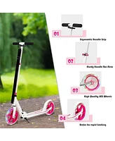 Hongge Portable Folding Sports Kick Scooter with Led Wheels