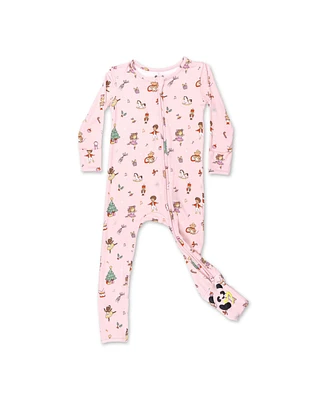 Bellabu Bear Baby Girls Nutcracker Pink Convertible Footie