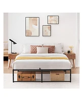 gaomon Twin/Full/Queen Size Metal Bed Frame, Platform Bed Frame 13 Inch With 3 In 1 Steel Support