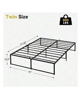 gaomon Twin/Full/Queen Size Metal Bed Frame, Platform Bed Frame 13 Inch With 3 In 1 Steel Support