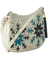 Brahmin Shayna Snowball Snowdrift Small Leather Crossbody