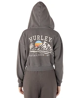 Hurley Juniors' Outsider Crop Zip-Up Hoodie