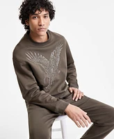 A|X Armani Exchange Men's Regular-Fit Eagle Logo Embroidered Sweatshirt