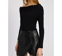 En Saison Women's Genette Long-Sleeve Sweater Bodysuit