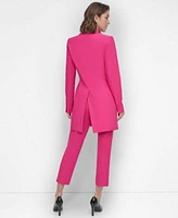 Dkny Petite One Button Longline Blazer Ankle Pants