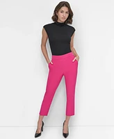 Dkny Petite High Rise Cropped Pull-On Pants