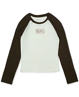 Rvca Juniors' Classic Logo Raglan-Long-Sleeve T-Shirt