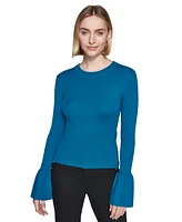 Karl Lagerfeld Paris Women's Flared-Sleeve Sweater