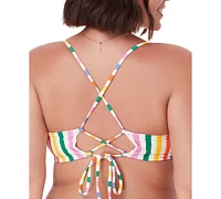 Andie Women's Fiji Striped Bikini Top