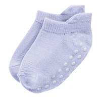 Touched by Nature Baby Boys Organic Cotton Socks with Non-Skid Gripper for Fall Resistance, Solid