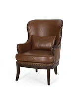 Streamdale Furniture Sleek Contemporary Accent Chair With Nailhead Trim And Removable Pillow