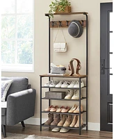 Songmics Home Coat Rack with Shoe Storage