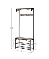 Songmics Home Coat Rack with Shoe Storage