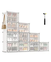 Songmics Home 40 Pair Plastic Shoe Storage Cabinet