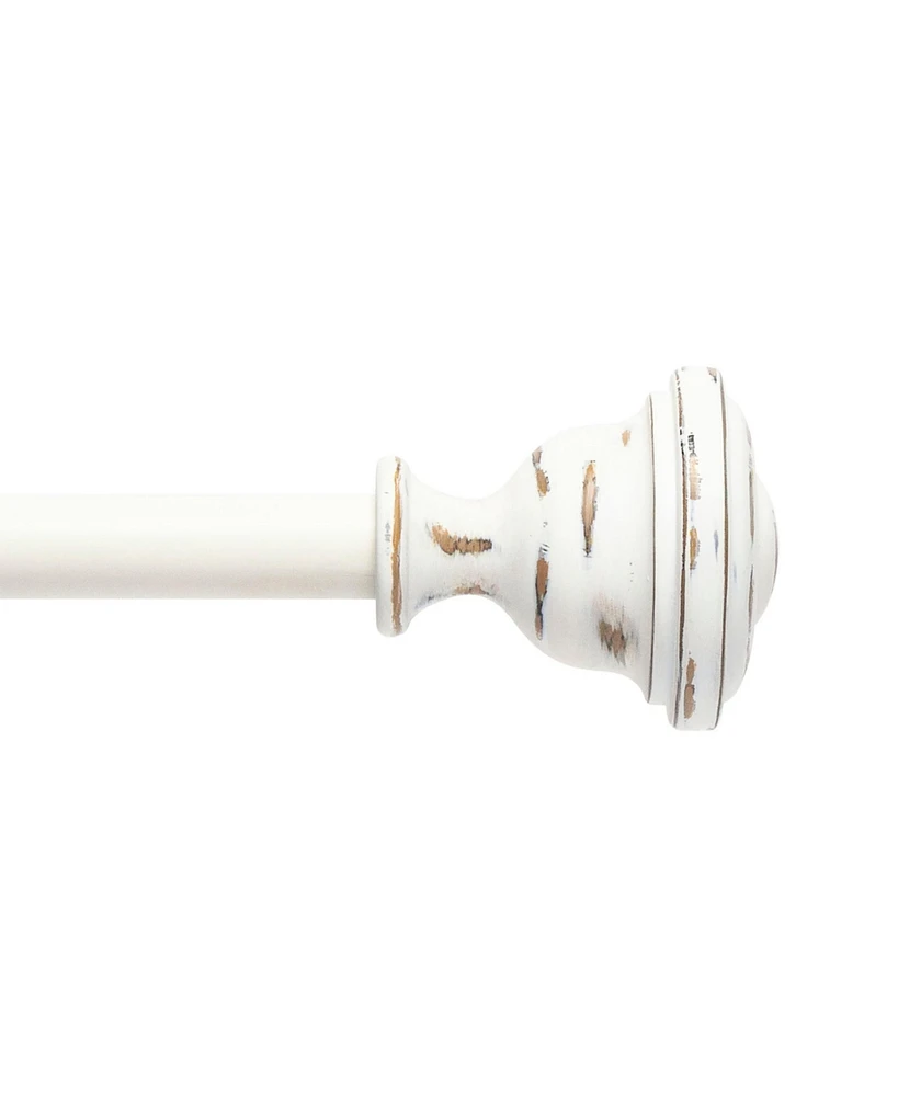 Kenney Fast Fit Easy Install Belle 5/8" Decorative Window Curtain Rod