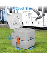 Eleisios Portable Toilet 5.8 Gallon,Rv Toilet with Carry Bag,Camping Toilet With Anti-Leak Handle Water Pump, for Rv Travel, Boat and Trips