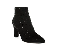 Rag & Co Sakura Diamante Embellished Microfiber Boots