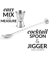 Zulay Kitchen Large 24 oz Stainless Steel Cocktail Shaker Set - Mixed Drink Shaker