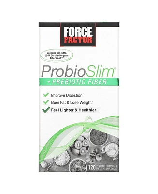 Force Factor ProbioSlim + Prebiotic Fiber Weight Loss Supplement for Women and Men, Probiotic