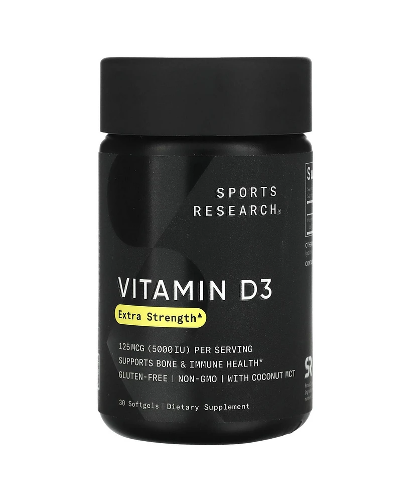Sports Research Vitamin D3 Extra Strength 125 mcg (5 000 Iu