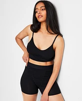 State of Day Women's Longline Cropped Bralette, Exclusively at Macy's