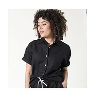 Poplinen Plus Rita Linen Shirt