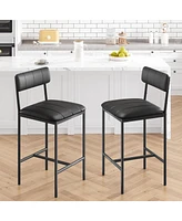 Gaomon Bar stools Set of 2, 37.4" Counter Height Modern Barstool with Back,Pub Chair
