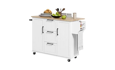 Slickblue Versatile Kitchen Cart and Storage Cabinet for Organized Space and Efficient Kitchen Solutions