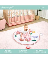 The Peanutshell Floral Crib Bedding, Tummy Time Mat & Security Blanket Set, 4-Piece Set