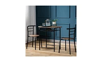 Slickblue Couples Breakfast Table with Curved Back Design Perfect for Cozy Dining