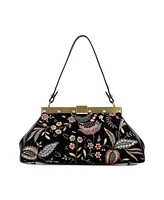 Patricia Nash Velvet Jacquard Ferrara Frame Shoulder Handbag