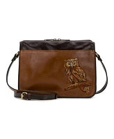 Patricia Nash Nazaire Owl Embroidery Crossbody Bag