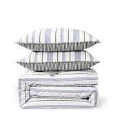 Dkny Seersucker Stripe 3 Piece Comforter Set