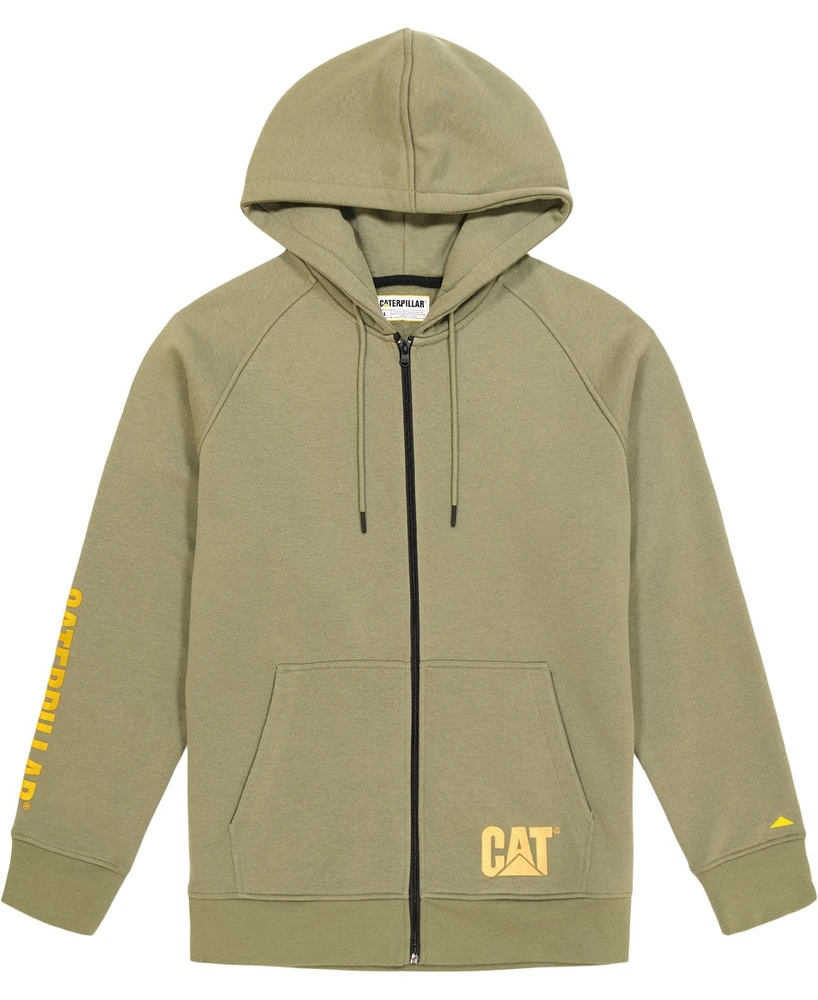 Cat Men's Fleece Logo Full Zip Hoodie