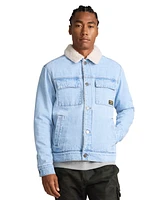 Cat Men's Denim Sherpa Lined Work Jacket