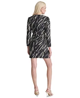 Dkny Women's Round-Neck Long-Sleeve Side-Knot Dress