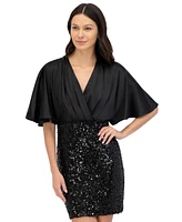 Eliza J Women's Satin Sequined Dress