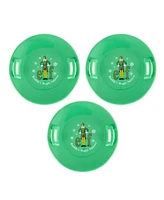 Slippery Racer Downhill Pro Buddy The Elf Saucer Disc Snow Sled, Green (3 Pack