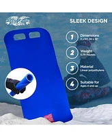 Flexible Flyer Flying Carpet Lightweight Roll Up Plastic Winter Snow Sled, Blue