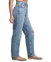 Guess Women's High-Rise Straight-Leg Mom Jeans